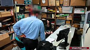 Ever wonder what a hot shoplifter does when a horny officer bends her over in the backroom for rough missionary pounding?