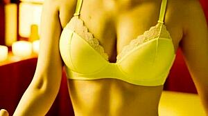 Blindfolded Cute Asian Lingerie Girls Get Intense Massage