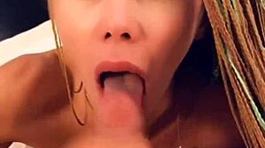 Amateur Blonde Swallows Morning Cum Quick