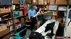 Ever wonder what a hot shoplifter does when a horny officer bends her over in the backroom for rough missionary pounding?
