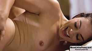 busty stepmom crashes slutty teen's sleepover for steamy licks and fingering fun 🔥👅