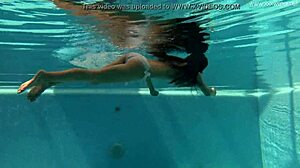irina russaka teases in steamy underwater pool bath