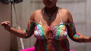 Ever wonder why this bbw farts during yoga in her mini pool?