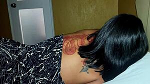 Stepmom Leyne Rodriguez pounds stepson hard in shared bed sex