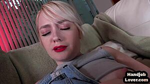 i get so turned on wanking his cock after hitachi buzzes my pussy in pov