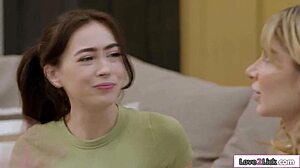 StepSon Sneaks Tongue On Busty Milf Stepmom's Ass Behind Back