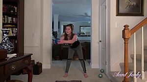 aunt judy's 42yr-old milf isabella does yoga pov style