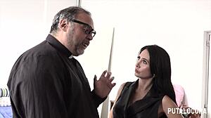 putalocura priest exploits linda gonzález's anger into milf taboo fuck