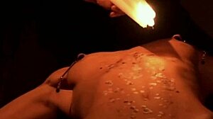 Wow! Skinny Slave Sucks Master Cock Outdoors After Spanking!