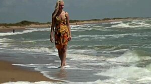 check out this gorgeous teen bathing naked in the ocean waves