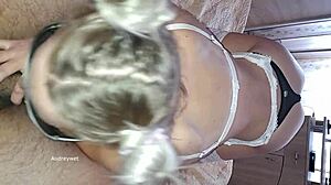 my cheating wife begs condom off for deep creampie