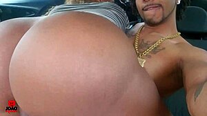 jujuba baiana's first time fucked bareback creampied in juicy pussy on salvador car ride part 2