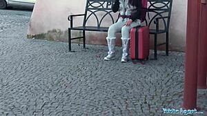 Stranded Thai Begs for Stranger's Hot Facial Cum