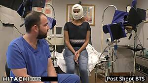 Freshman Taylor orgasms hard from doctor's hitachi wand!