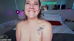 Cock hungry bbw wife takes bbc gangbang creampie doggystyle bareback riding