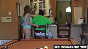 Skinny black teen trades pussy for cash then takes facial from Levi Cash inside