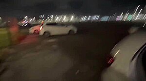 hey check this brazilian trans getting fucked raw on street cars zooming by