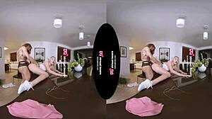 tsvirtuallovers hosts shemale and maid in playful bedroom encounter