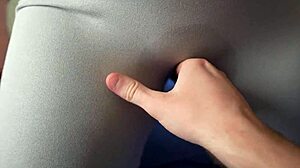 stepsis in tight leggings begs for pussy grope then creampie ride, so taboo.