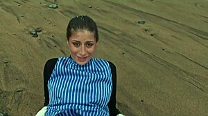 silvia soprano's rough beach domination slaps and spits kinky