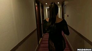 Curvy Italian Girl Squirts from Rough Interracial Anal Pounding