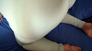 stepsis in tight leggings begs for pussy grope then creampie ride, so taboo.