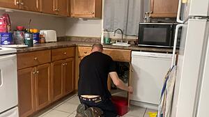 Plumber Pounds Petite Teen's Tight Virgin Pussy Before Prom Night!