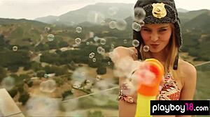 busty polish amanda streich reveals shaved natural tits and skinny body