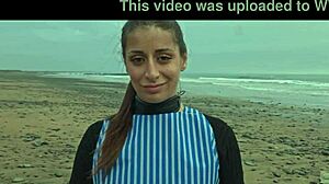 silvia soprano's rough beach domination slaps and spits kinky