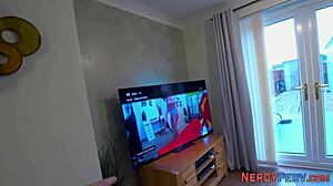 busty babe sucking cock like crazy