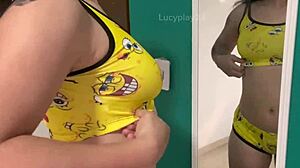 whispering dirty while stroking my juicy latina pussy