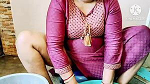 Desi Bhabhi Roughly Fucks Neighbor Boys in Steamy Bathroom