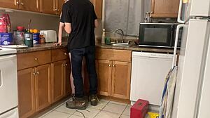 Plumber Pounds Petite Teen's Tight Virgin Pussy Before Prom Night!