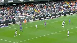 valencia cf suffers 2-4 defeat to dominant fc barcelona side