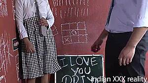 indian college student bangs tight pussy teacher in quick dirty talk session