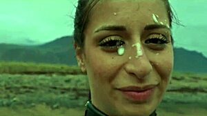 silvia soprano's rough beach domination slaps and spits kinky