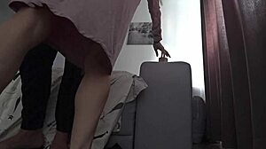 Real cheating wife sneaks sex with friend while husband works