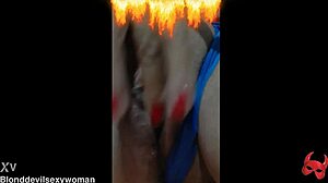 blonde latina milf fingers clit in lingerie pov homemade horny cum