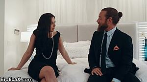 Petite horny Indian brunette rides monster cock cowgirl outdoors