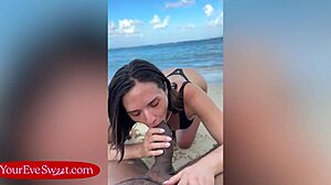 Big Tits Eve Sweet Fucked Bent Over on Beach by BBC Troy Francisco Doggystyle Until She Cums Hard