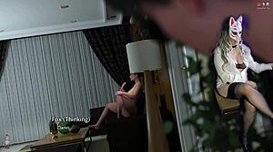 Why does busty milf choke on monster dildo in golden boy 32?