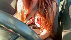 Italian Milf Artemisia Love Flashes Big Tits Hard Nipples on Sexy Car Ride