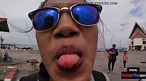 amateur teen couple bangs publicly on thai island