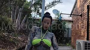 hey girl, you seeing melody radford's huge fake tits and fat ass shaking wild in leaked micro bikini twerk pole dance?