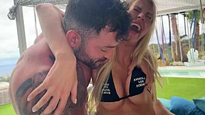 Zlata shine's tight pussy and big tits wrecked in rough choking anal creampie