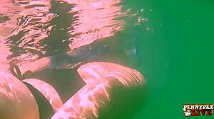 Penny pax strips teases rips clothes for horny underwater pussy gaping solo