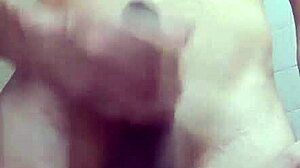 flaco vergon strokes monster cock solo in work bathroom