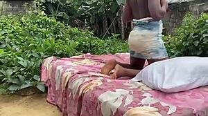 African black teen 18+ pounded outdoors by huge cock