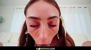 Tiana Blow Delivers Precise Cumshot Face Fuck and Swallow