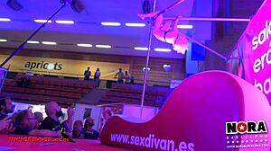 i teased with a sexy striptease and sensual pole dance on holiday